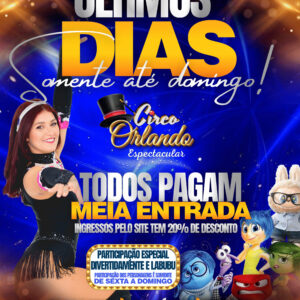 Ingresso Circo Orlando  |Guaçuí - ES| 03/03/2026 - Terça-Feira 20hs