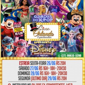 Ingresso Circo Orlando  |Ubá – MG | 26/06/2026 - Sexta-Feira 20hs